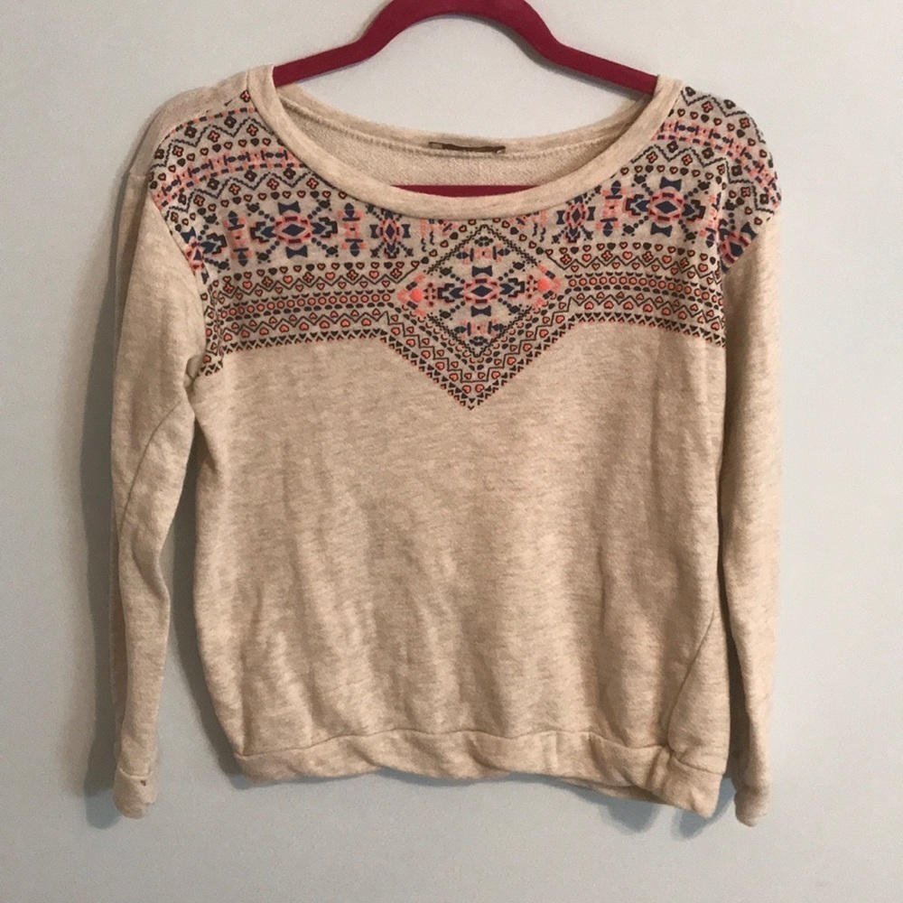 Urban Day Tribal Print Crewneck Multicolored